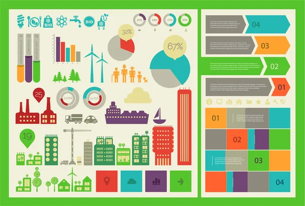 Eco stad infographics — Stockvector