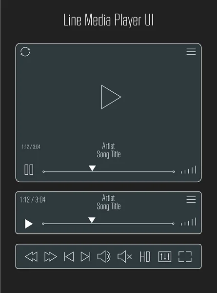 Plantilla de reproductor multimedia — Vector de stock