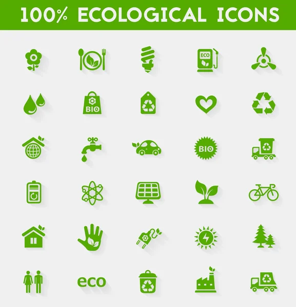 Set de iconos ecológicos — Archivo Imágenes Vectoriales