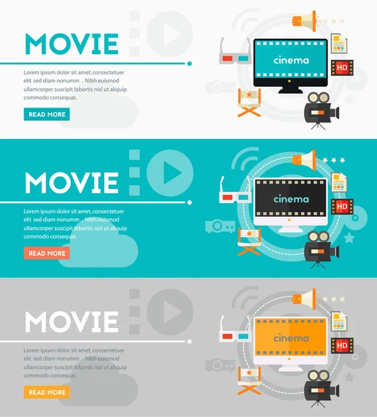 ビデオの生産とモーション グラフィックのコンセプト — ストックベクタ