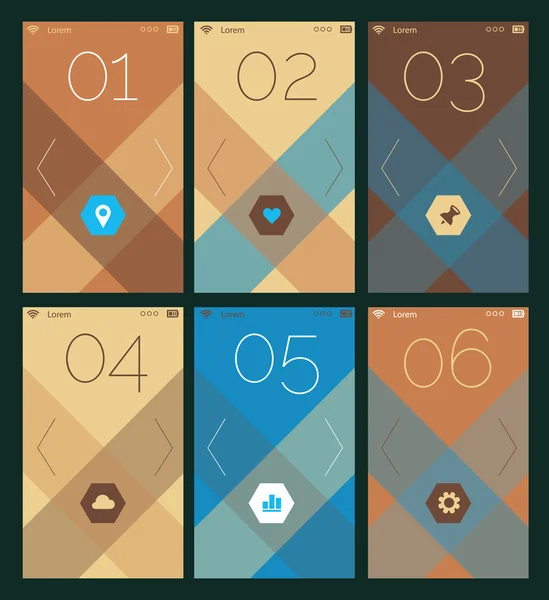 Interfaz abstracta móvil — Archivo Imágenes Vectoriales
