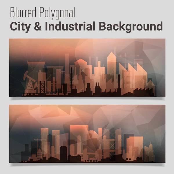 Bulanık poligonal şehir manzarası
