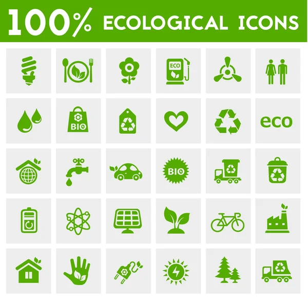 Set de iconos ecológicos — Archivo Imágenes Vectoriales