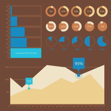 soyut infographics şablonu
