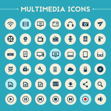 Multimedia Icons set