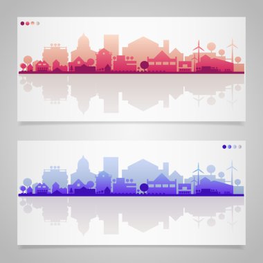 Küçük kasaba siluetleri