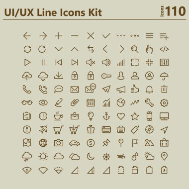 çizgi Icons set