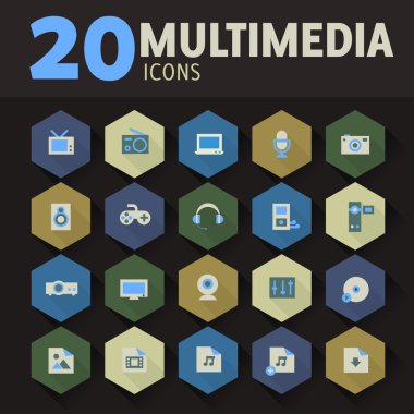 Multimedia Icons set