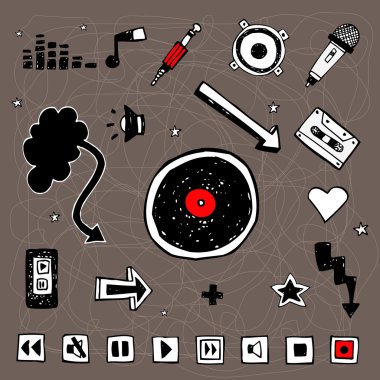 Doodle müzik simgeleri