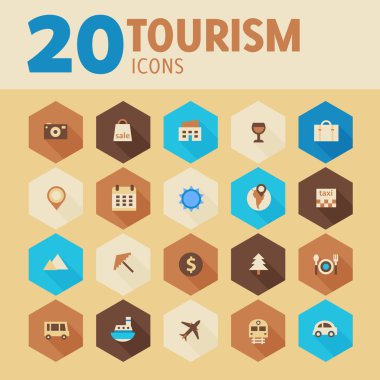  Turizm Icons set