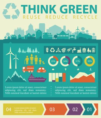 küçük kasaba ve infographics