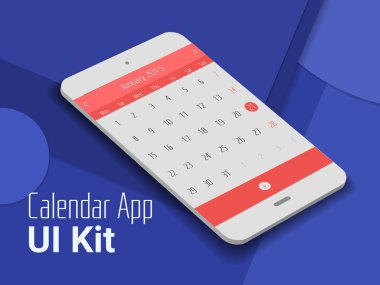 Takvim mobil app kullanıcı arabirimi 