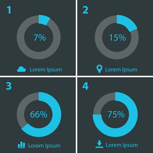 Koleksi templat infografis - Stok Vektor