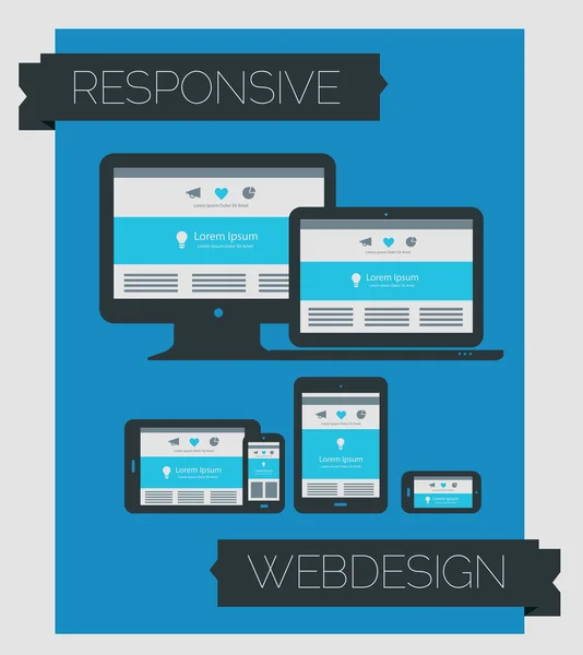 Responsive webdesign  template — Stock Vector