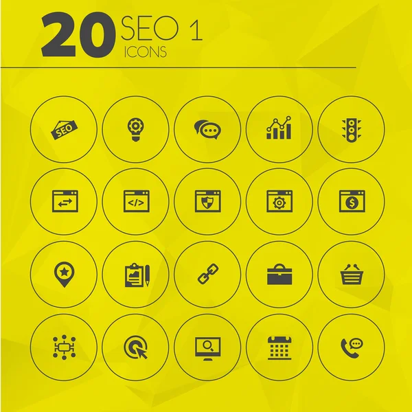 Conjunto de iconos SEO — Vector de stock