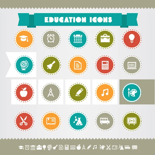 Conjunto de iconos de educación — Archivo Imágenes Vectoriales