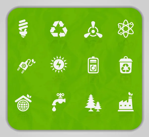 Set de iconos ecológicos — Vector de stock