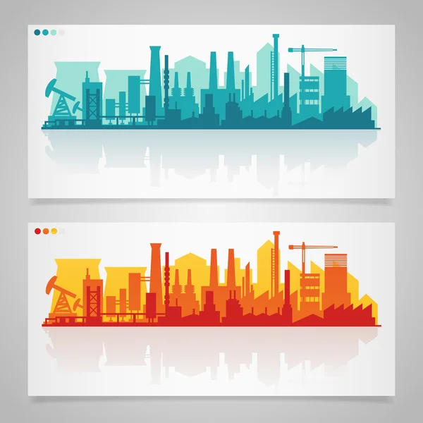 Conjunto de partes industriales de ciudad — Vector de stock