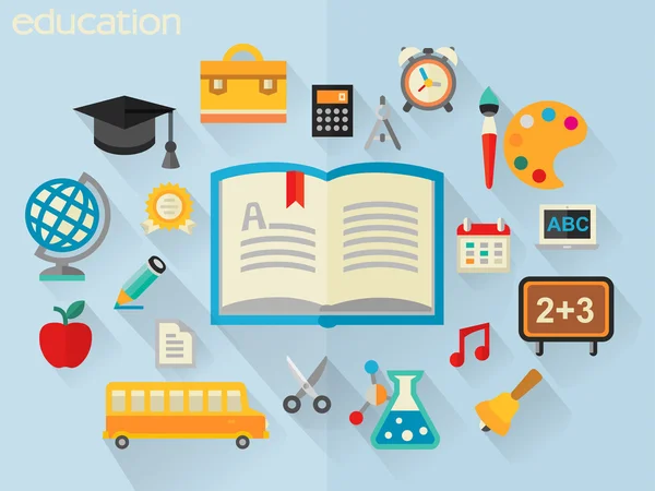 Школа и концепция образования — стоковый вектор