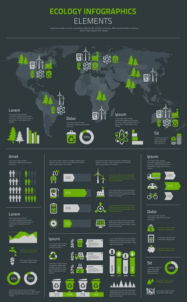 Energi och elektriska Transpostation infographics — Stock vektor