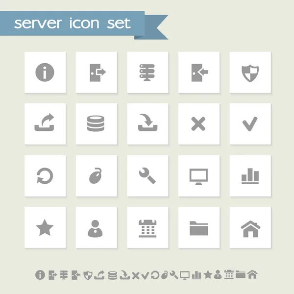 Набор значков сервера — стоковый вектор