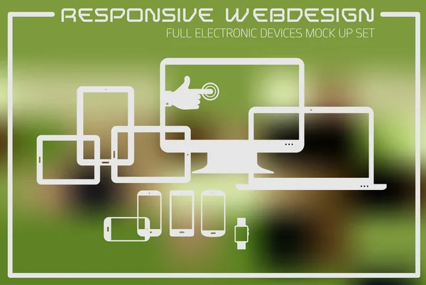 Kit de diseño de respuesta plana — Vector de stock