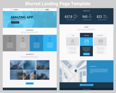 Bir sayfa web sitesi ve mobil uygulamaları 