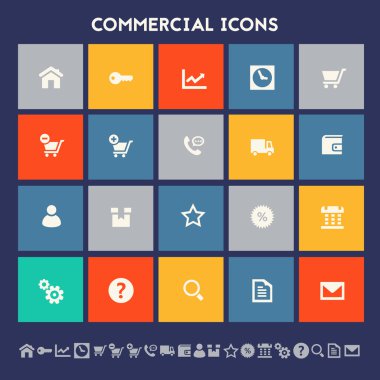 Büyük ticari Icons set