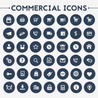 Büyük ticari Icons set