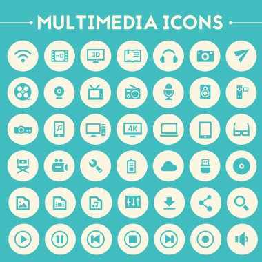 Çoklu ortam aygıtları Icon set