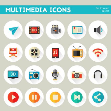 Çoklu ortam aygıtları Icon set