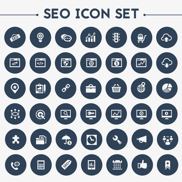 Conjunto de iconos SEO grandes — Archivo Imágenes Vectoriales