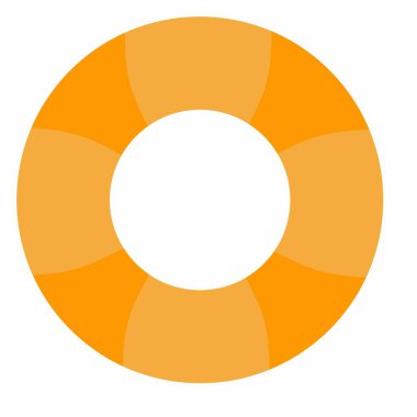 Şamandıra turuncu, beyaz arka planda sergileniyor..