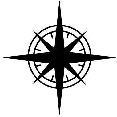 Pusula simgesini, basit vektör çizim