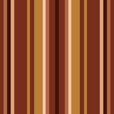 Striped seamless pattern background in warm brown colors. Multicolored vertical lines. Autumn fall design in retro 70s style. Vector illustration. Perfect for decor, fabric, textile, wallpaper, wrapping paper