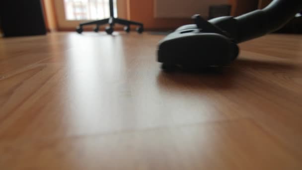 Vacuuming a mess floor. — Stock Video