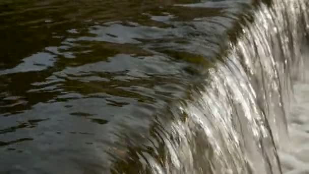 Fluxo de água do rio close-up . — Vídeo de Stock