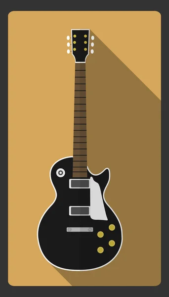 Guitarra Rock Negro — Vector de stock