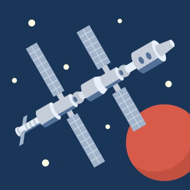 Mars yörüngesindeki uzay istasyonu.