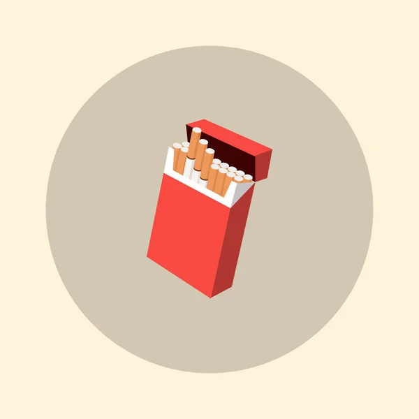 Otwarte opakowanie papierosów. — Wektor stockowy