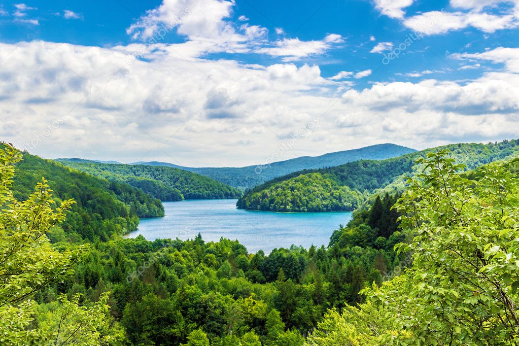 Breathtaking view of the Plitvice Lakes National Park (Croatia).