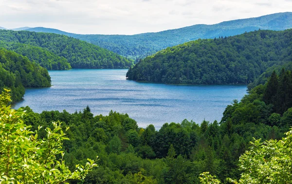 Nemzeti park a Plitvicei-tavak, Horvátország. Veiw a fenti. — Stock Fotó