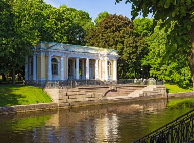 Rossi Pavilion at the Mikhailovsky Garden. St. Petersburg. Russia clipart