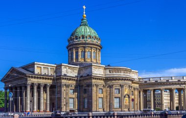 Kazan Katedrali veya Our Lady Nevsky Prospect, St. Petersburg, Rusya Kazan Katedrali