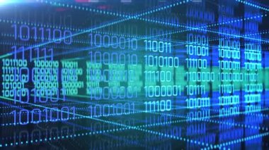 Ekranda ikili kod dizileri, genel hack arka planı, programlama