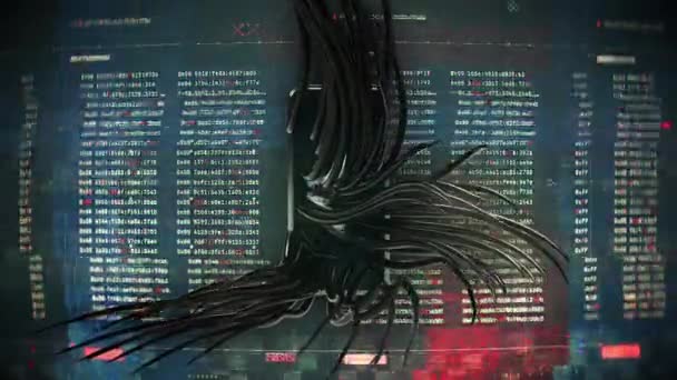 Mobilní Telefon Hacking Hacker Instalace Malware Nebo Spyware Citlivé Krádeže — Stock video