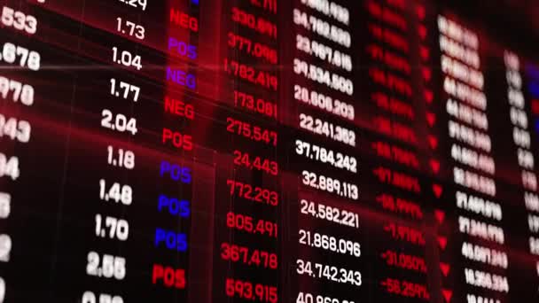 Güncelleme Rakamları Satış Düşüşü Borsa Çöküşü Kriz Içeren Genel Tablo — Stok video