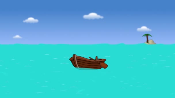 靠海航行的船 — 图库视频影像