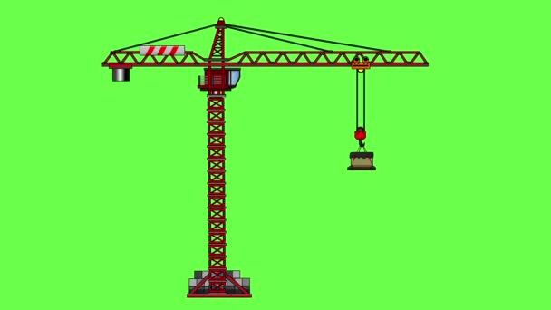 Construction crane building — Stock Video