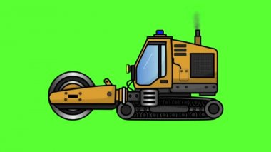 İnşaat araba yol silindir iş